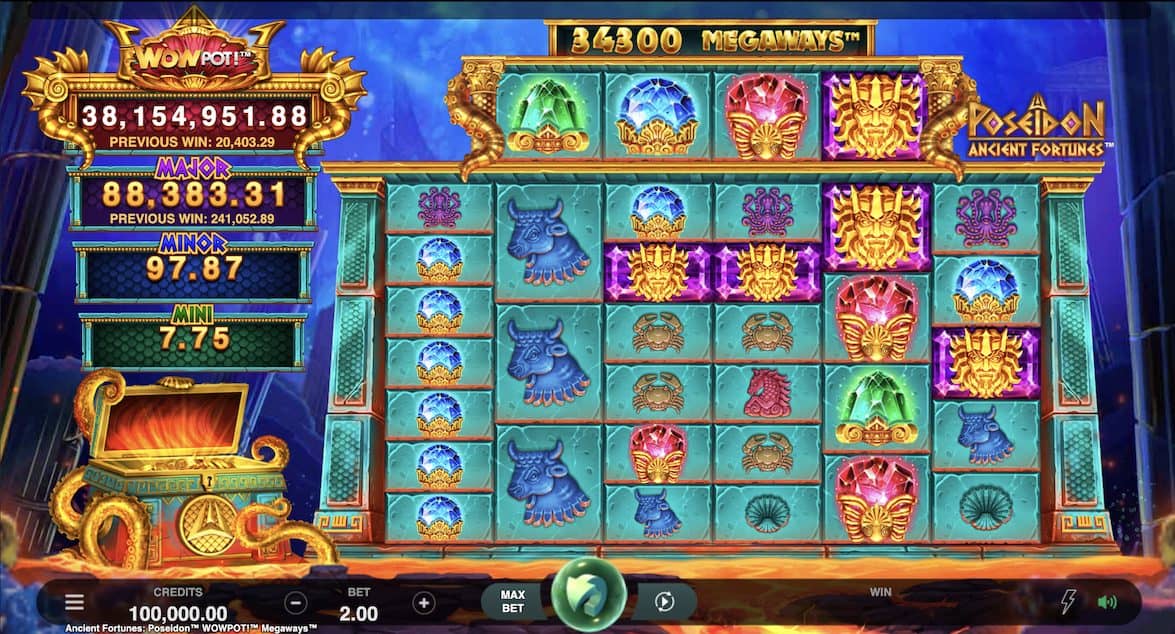 Ancient Fortunes: Poseidon WOWPot Megaways by Games Global