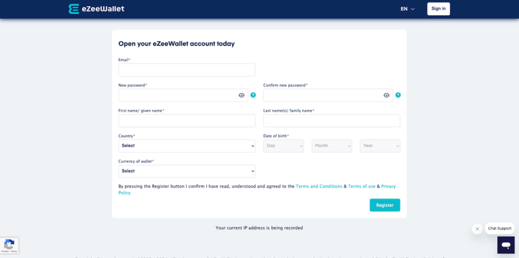 Izberite metodo izplačila eZeeWallet