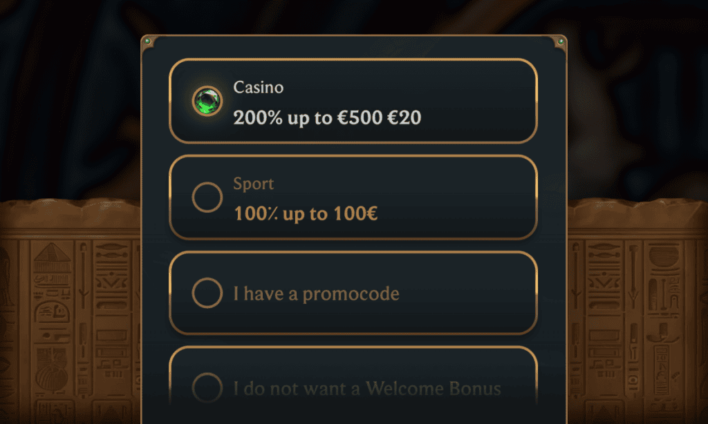 Izberite svoj bonus