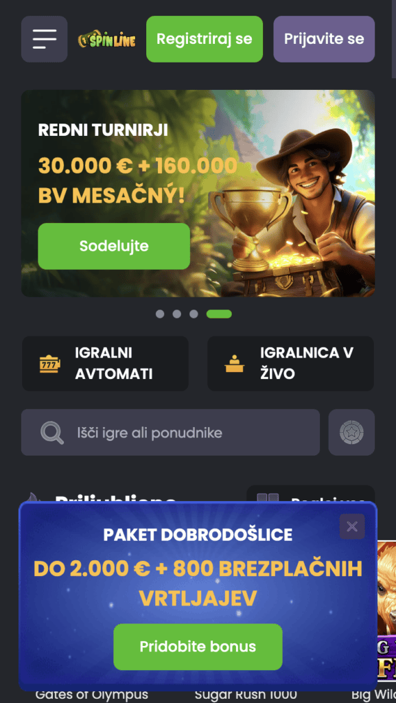 Korak: »Sign Up«