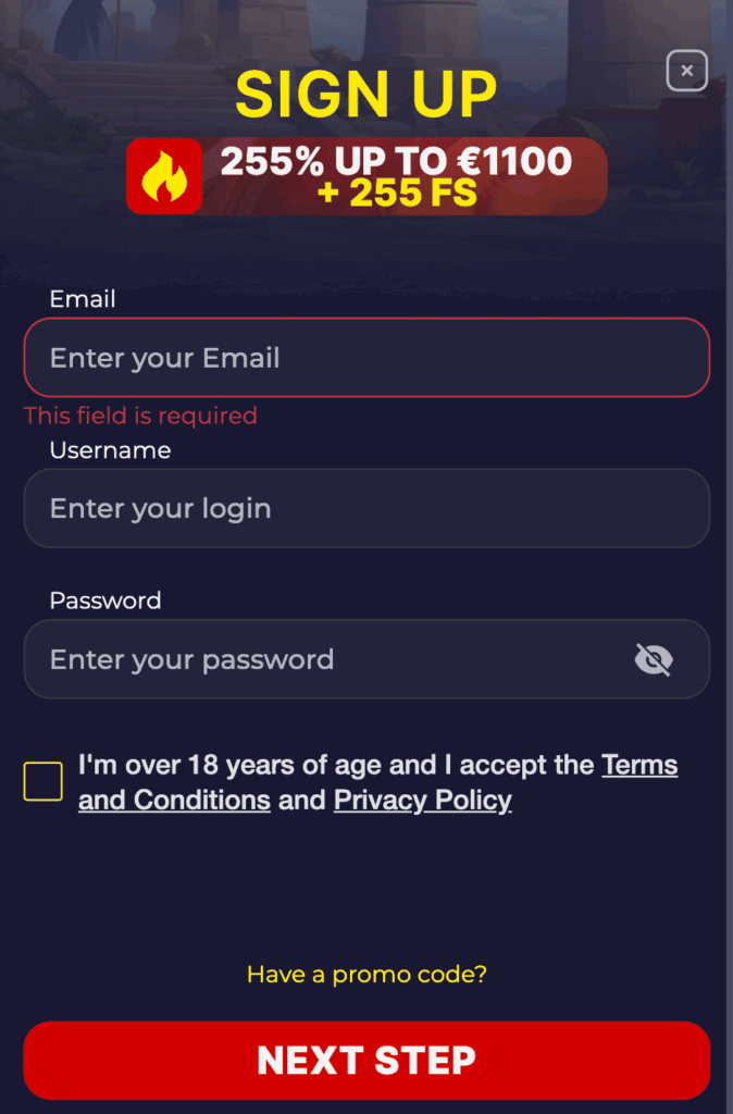 Kliknite na "Sign up"